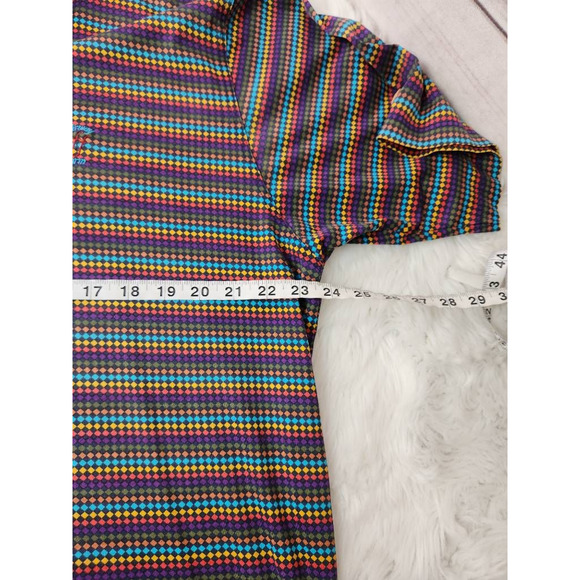 Slazenger Mens Fairway Farm Polo Shirt Multicolor Diamond Short Sleeve XL - Picture 3 of 8